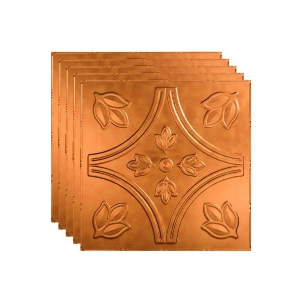 Acoustic Ceiling Products Fasade Traditional Syle # 5 - 23-3/4" x 23-3/4" PVC Lay In Tile in Antique Bronze - PL7031 - main